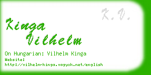 kinga vilhelm business card